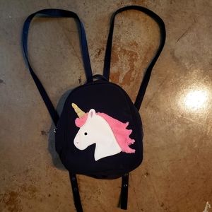 Forever 21 Backpack Purse Black Unicorn